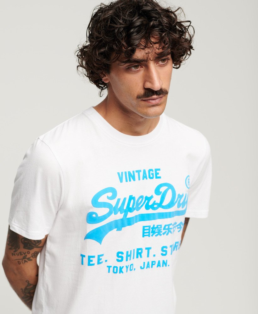 neon vintage logo t-shirt in optic