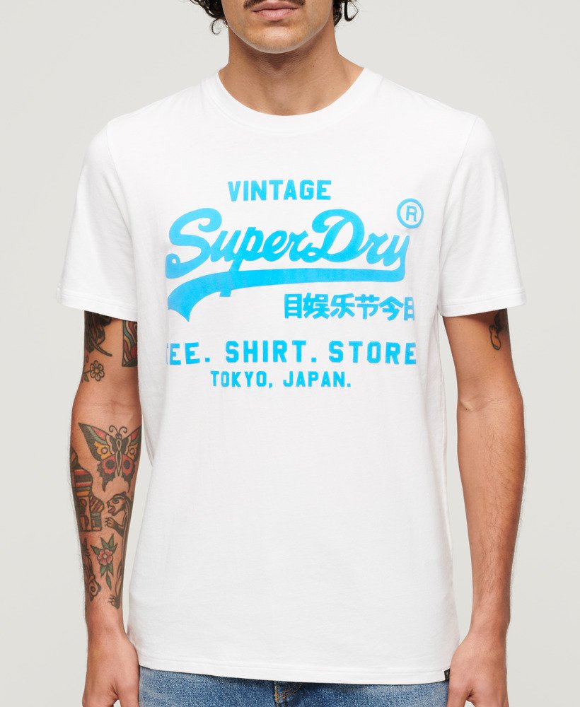 neon vintage logo t-shirt in optic