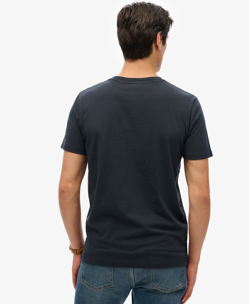 neon vintage logo t-shirt in eclipse navy
