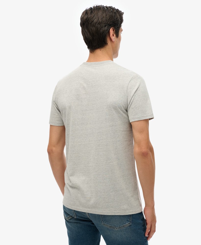 neon vintage logo t-shirt in sportief grijs gemêleerd