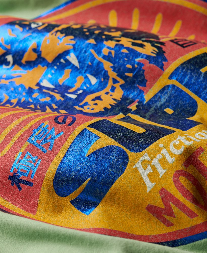t-shirt van gasoline workwear in zachtgroen