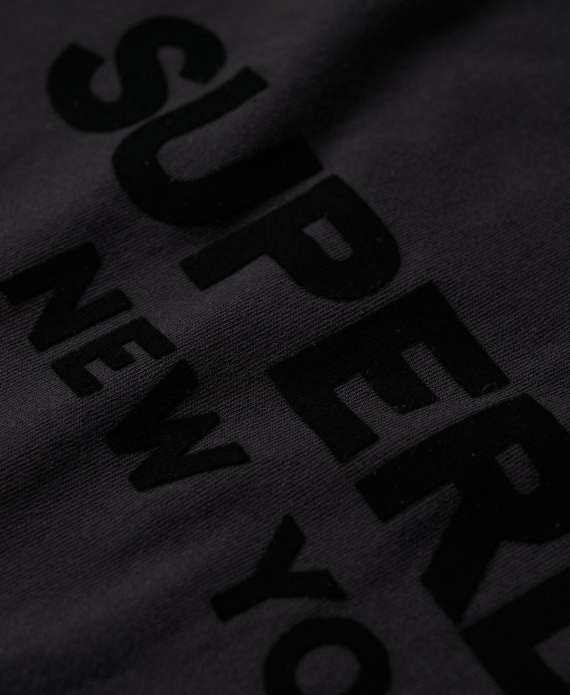 luxe sportief t-shirt met losse pasvorm in zwartzwart.