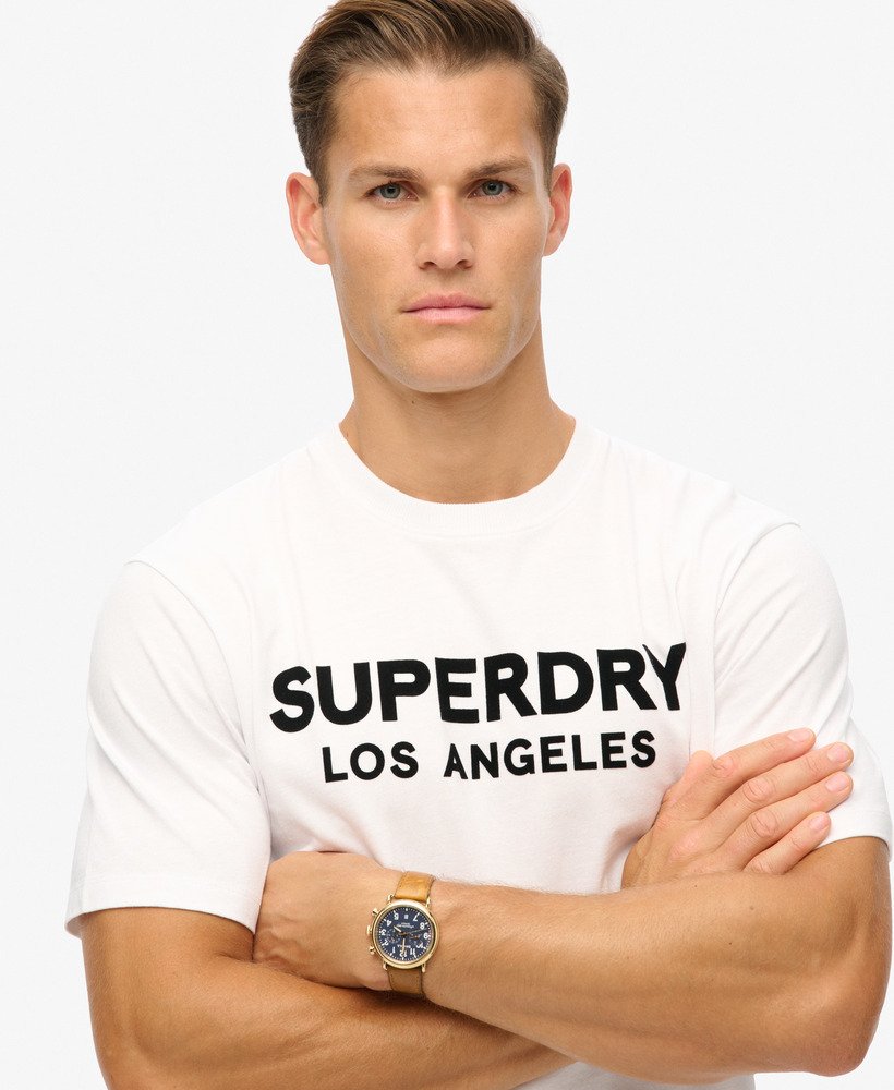 luxe sportief t-shirt met losse pasvorm in stralend wit.