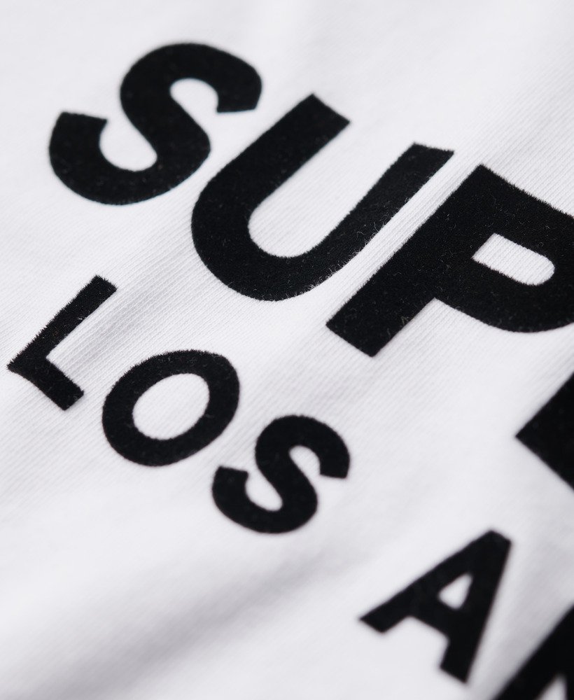 luxe sportief t-shirt met losse pasvorm in stralend wit.