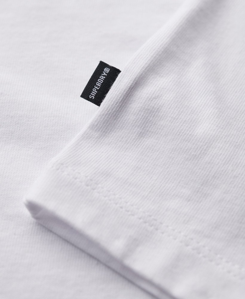 luxe sportief t-shirt met losse pasvorm in stralend wit.