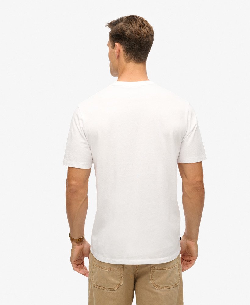 luxe sportief t-shirt met losse pasvorm in stralend wit.