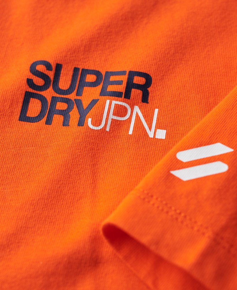 sportswear logo loose t-shirt in vlammend oranje