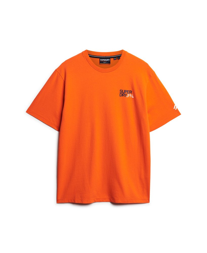 sportswear logo loose t-shirt in vlammend oranje