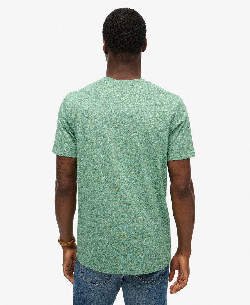 core logo classic washed t-shirt in bright green grit