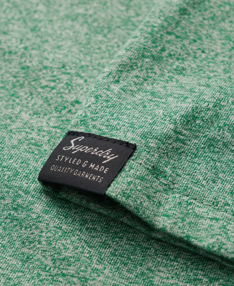 core logo classic washed t-shirt in bright green grit