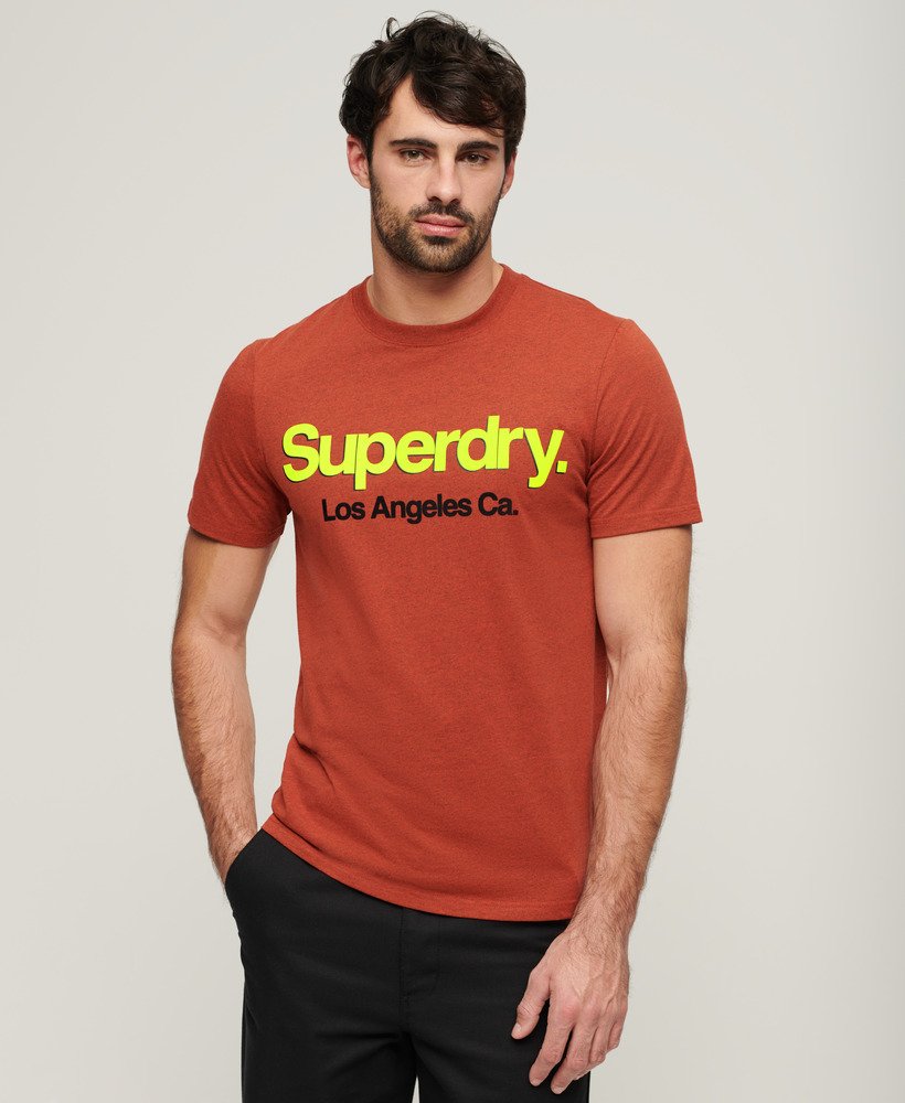 core logo classic washed t-shirt in arizona orange grit