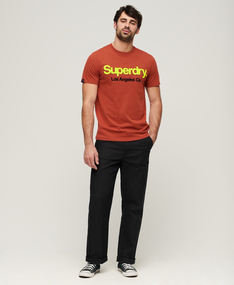 core logo classic washed t-shirt in arizona orange grit