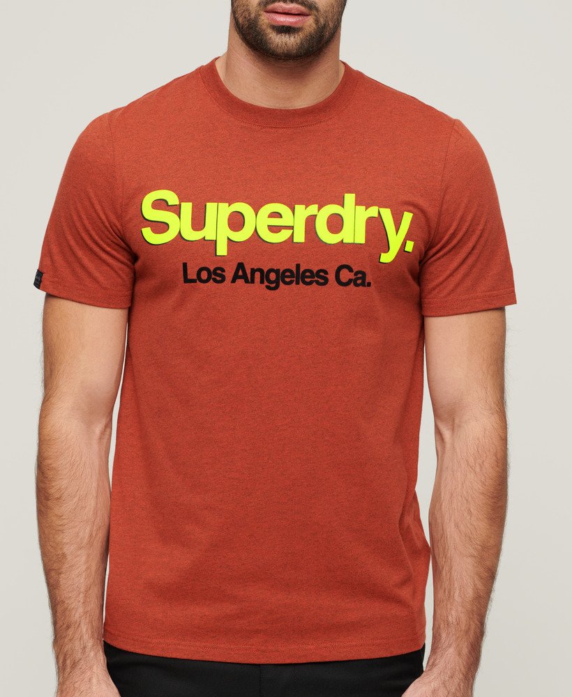 core logo classic washed t-shirt in arizona orange grit