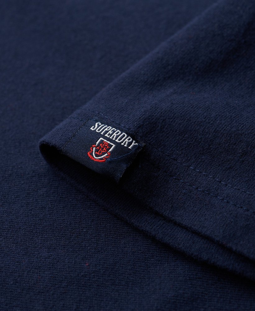 osaka 6 grafisch t-shirt in marineblauw gemêleerd