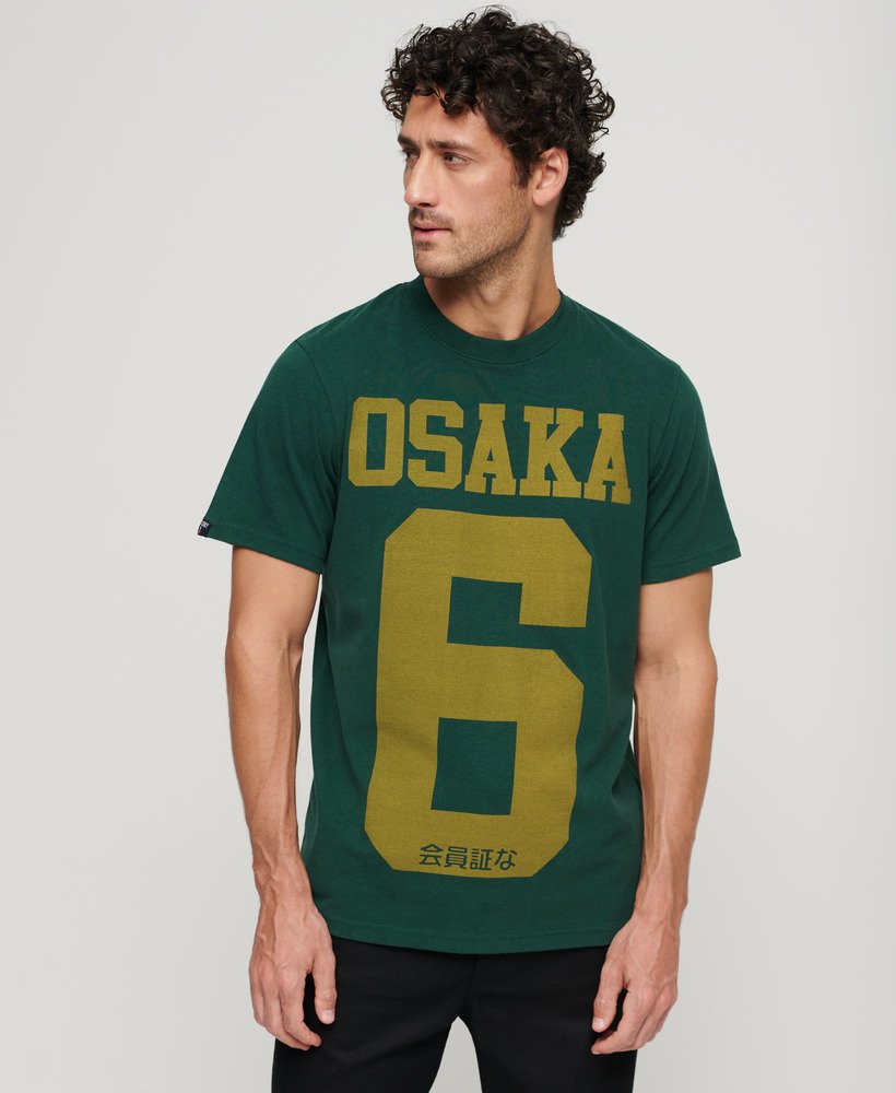 osaka 6 grafisch t-shirt in bengreen marl