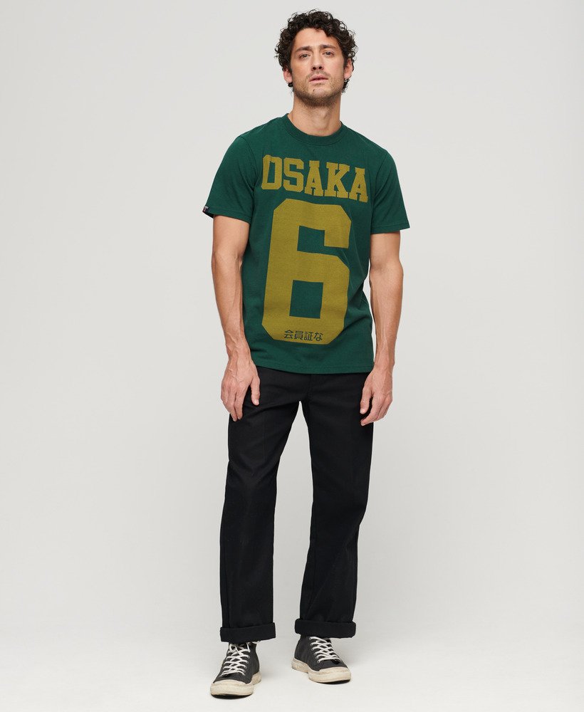 osaka 6 grafisch t-shirt in bengreen marl