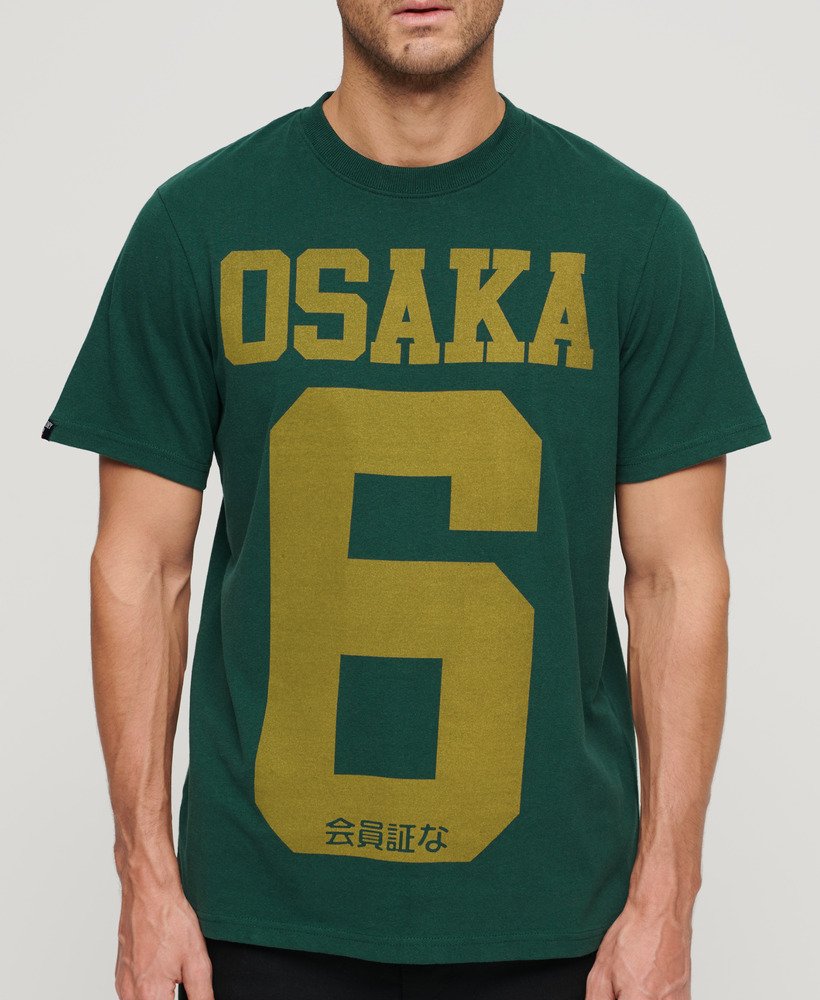 osaka 6 grafisch t-shirt in bengreen marl