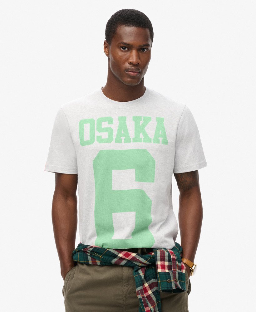 osaka 6 marl standard t-shirt in glacier grey marl