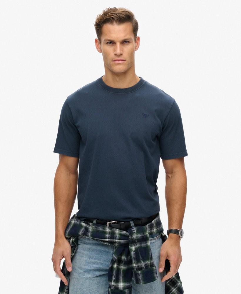 vintage gewassen t-shirt in eclipse navy