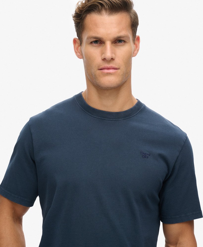 vintage gewassen t-shirt in eclipse navy