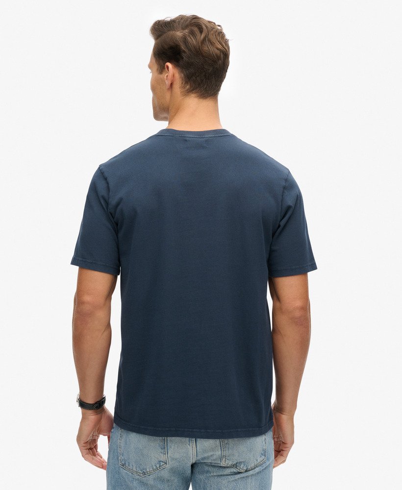 vintage gewassen t-shirt in eclipse navy