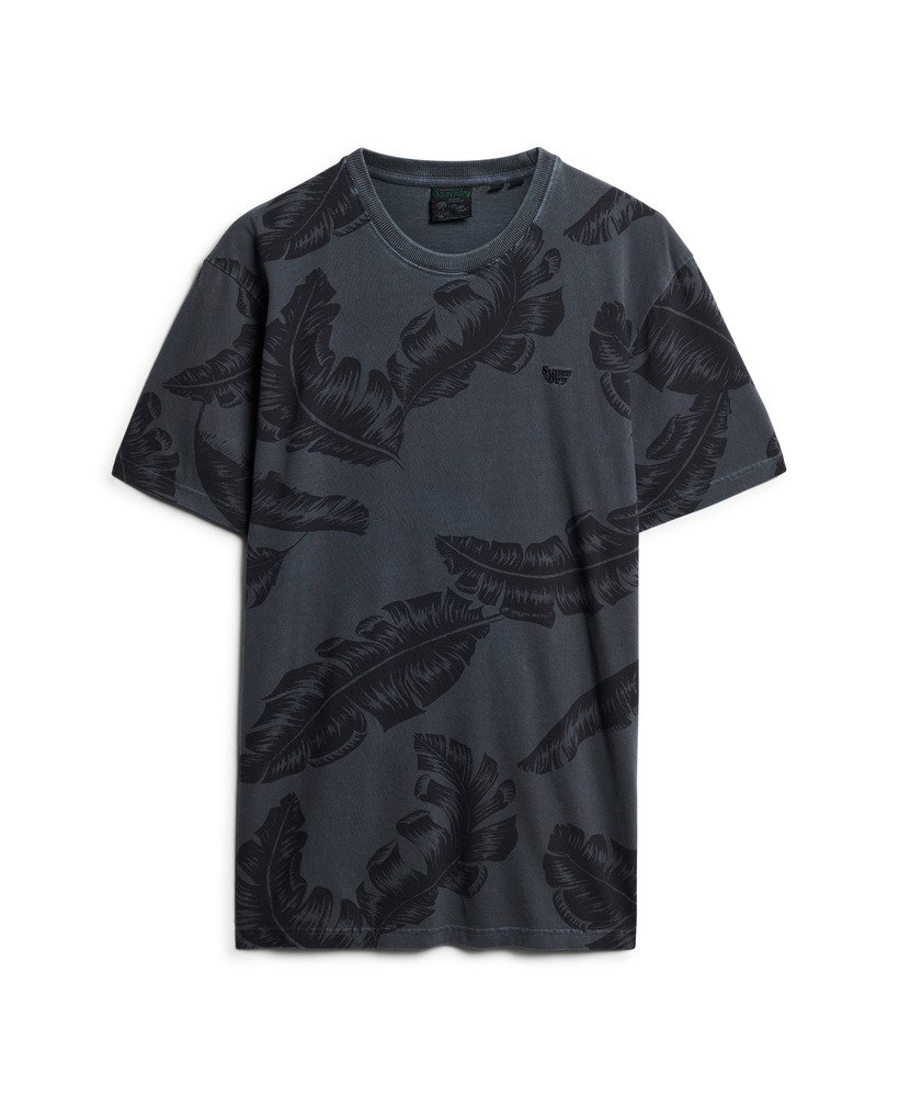 vintage t-shirt met overgeverfde print in eclipse navy