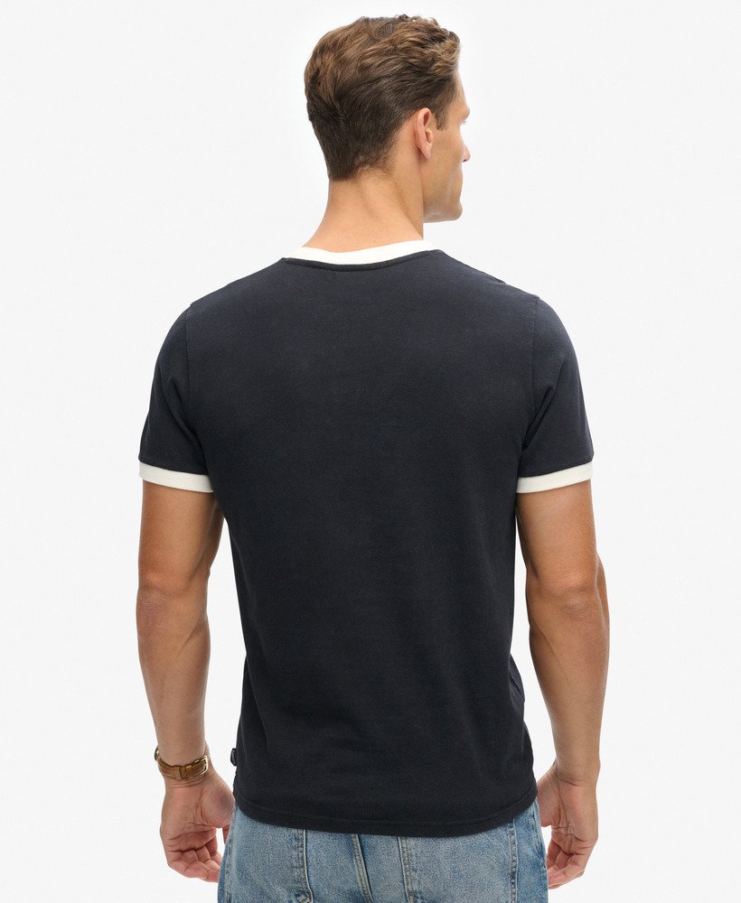 t-shirt met fotografisch logo in zwart