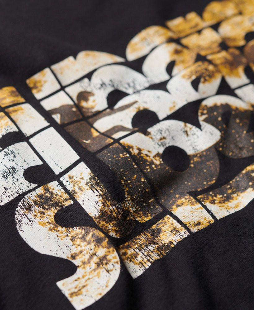 t-shirt met fotografisch logo in zwart