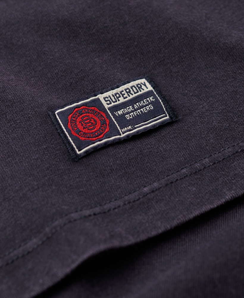 vintage sportief t-shirt met korte mouwen in eclipse navy