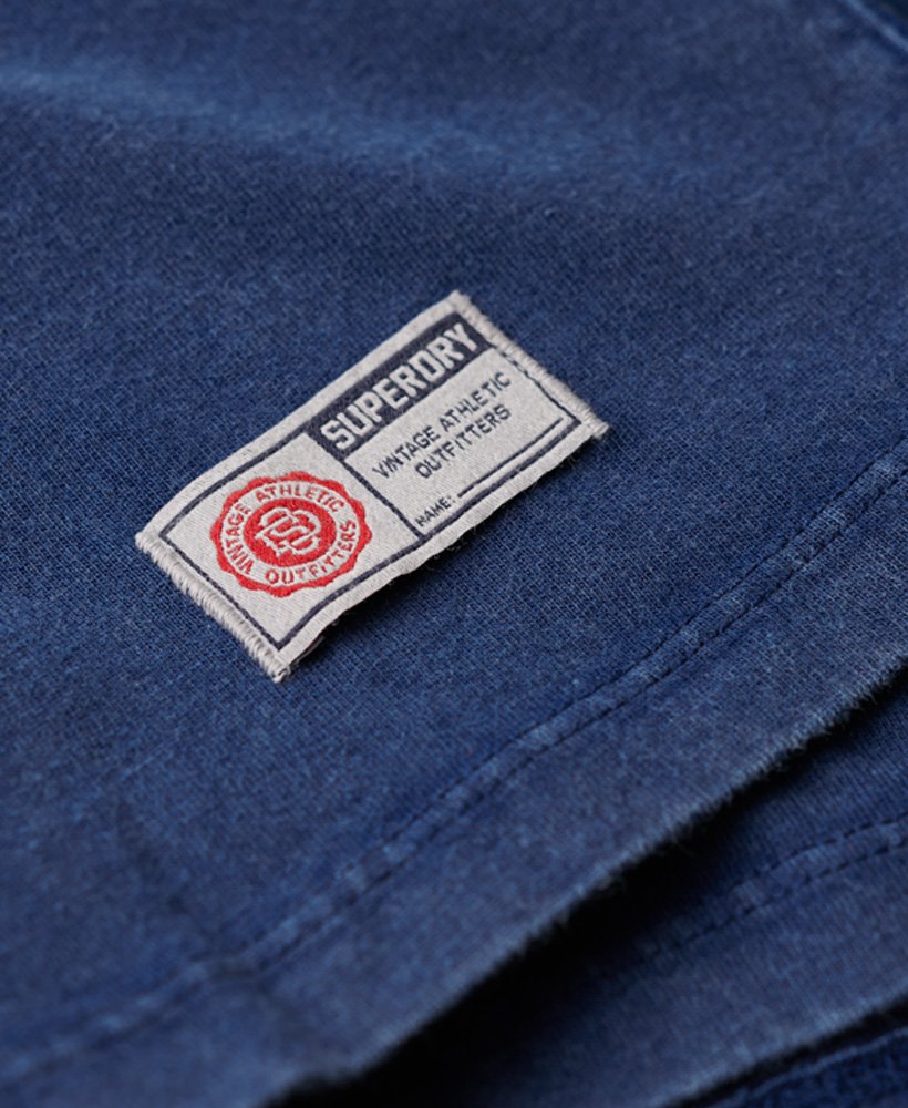 vintage sportief t-shirt met korte mouwen in supermarine navy