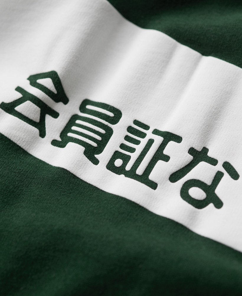 osaka 6 t-shirt met puffprint in emailgroen