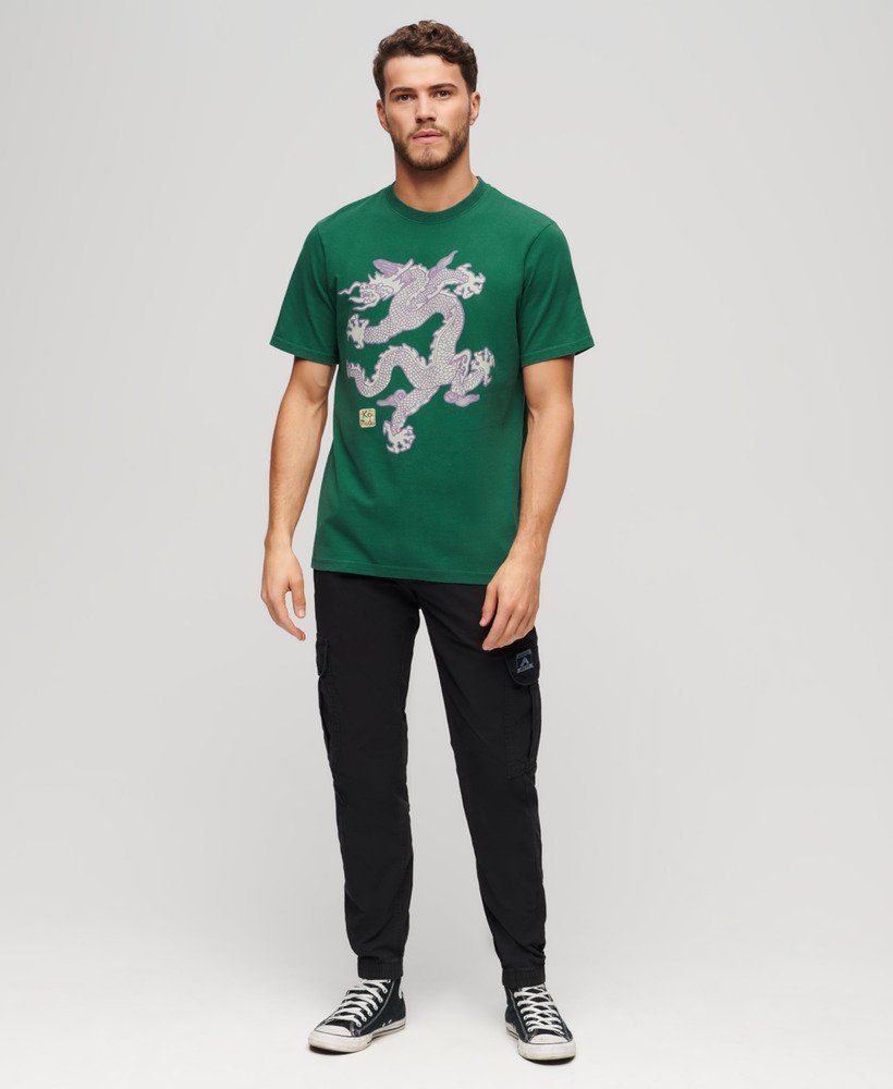 superdry x komodo vintage t-shirt in erin green