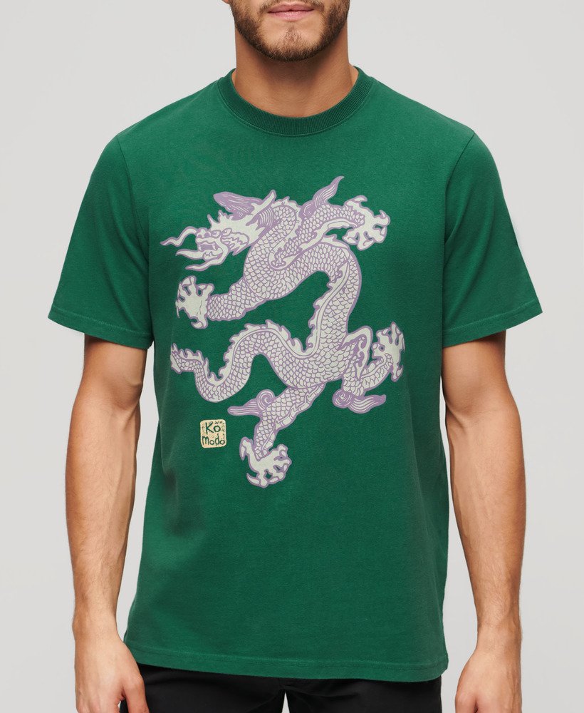 superdry x komodo vintage t-shirt in erin green