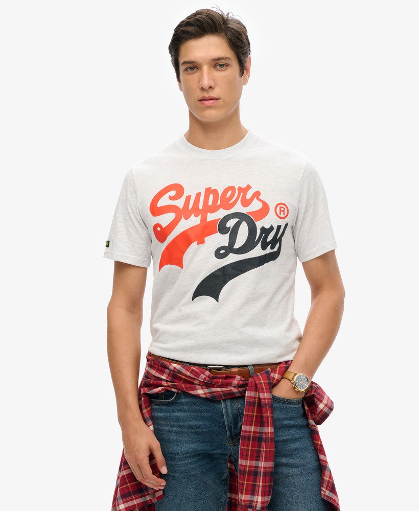 klassiek college-t-shirt in ijsmarmer.