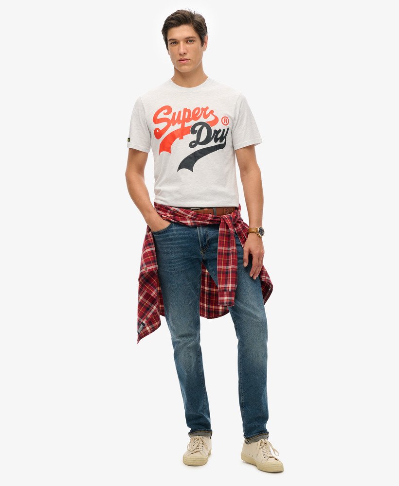 klassiek college-t-shirt in ijsmarmer.