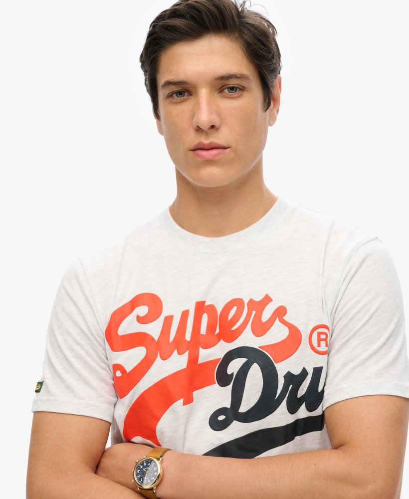 klassiek college-t-shirt in ijsmarmer.