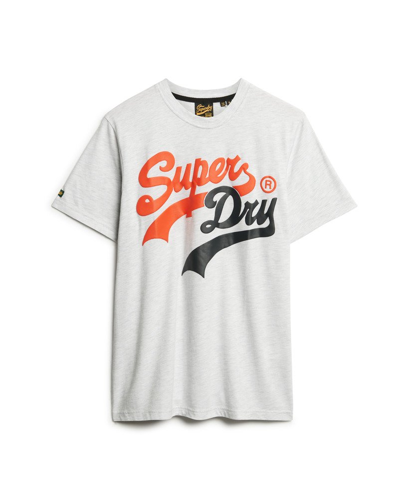 klassiek college-t-shirt in ijsmarmer.