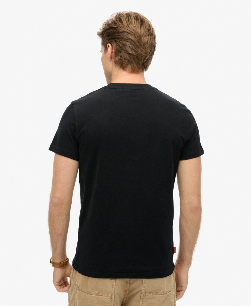 t-shirt met essential-logo van biologisch katoen in zwartzwart.