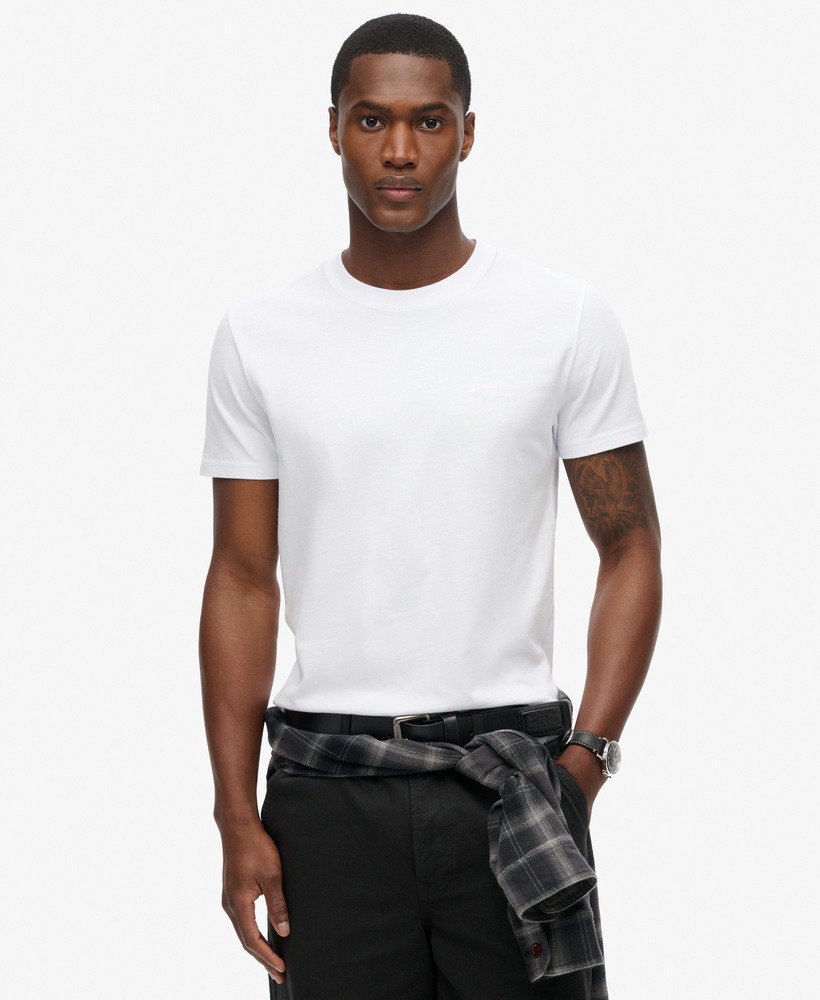 t-shirt met essential logo van biologisch katoen in opticoptic