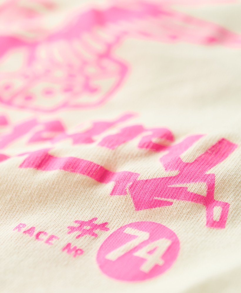 lo-fi punk graphic loose t-shirt in urban cream