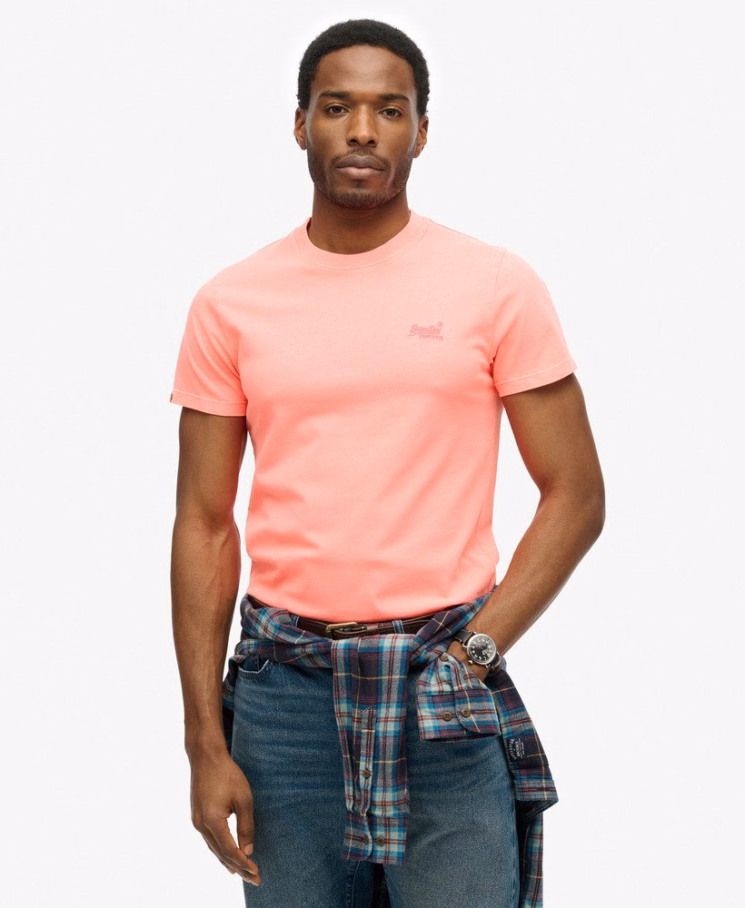 Essential Logo Geborduurd Neon T-shirt