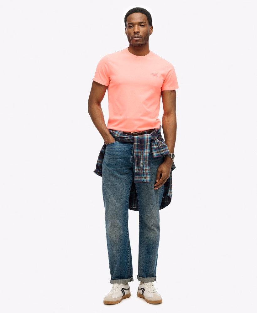 Essential Logo Geborduurd Neon T-shirt