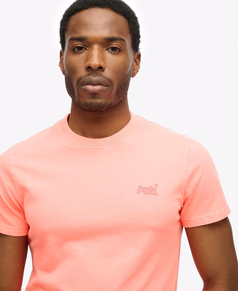 Essential Logo Geborduurd Neon T-shirt
