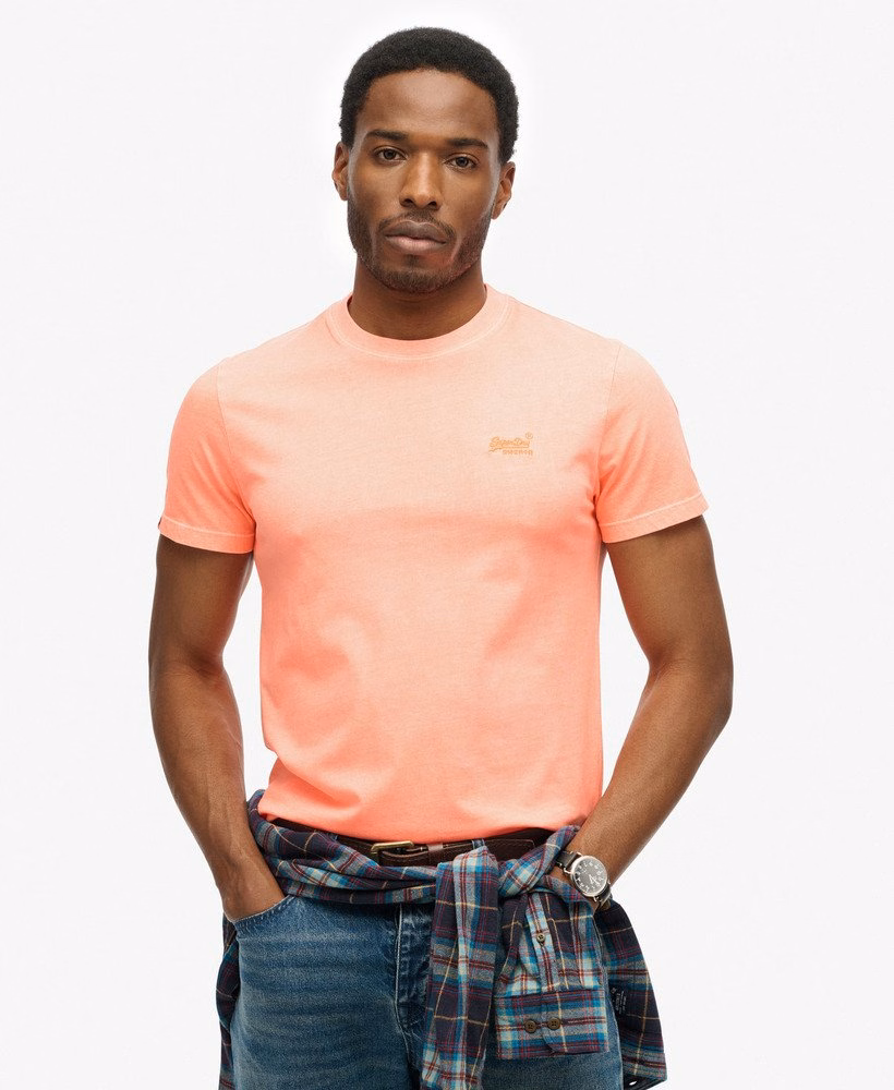 Essential Logo Geborduurd Neon T-shirt