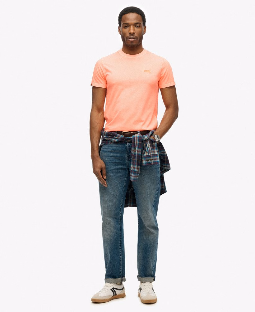 Essential Logo Geborduurd Neon T-shirt