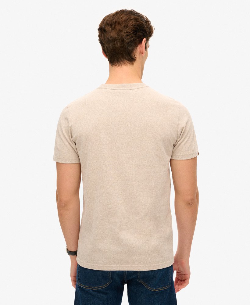 t-shirt met fluweelachtige vervaagde print in lavin beige marl