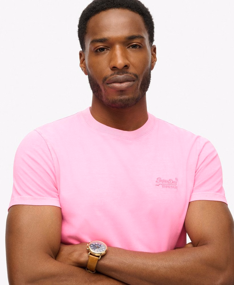 Essential Logo Geborduurd Neon T-shirt