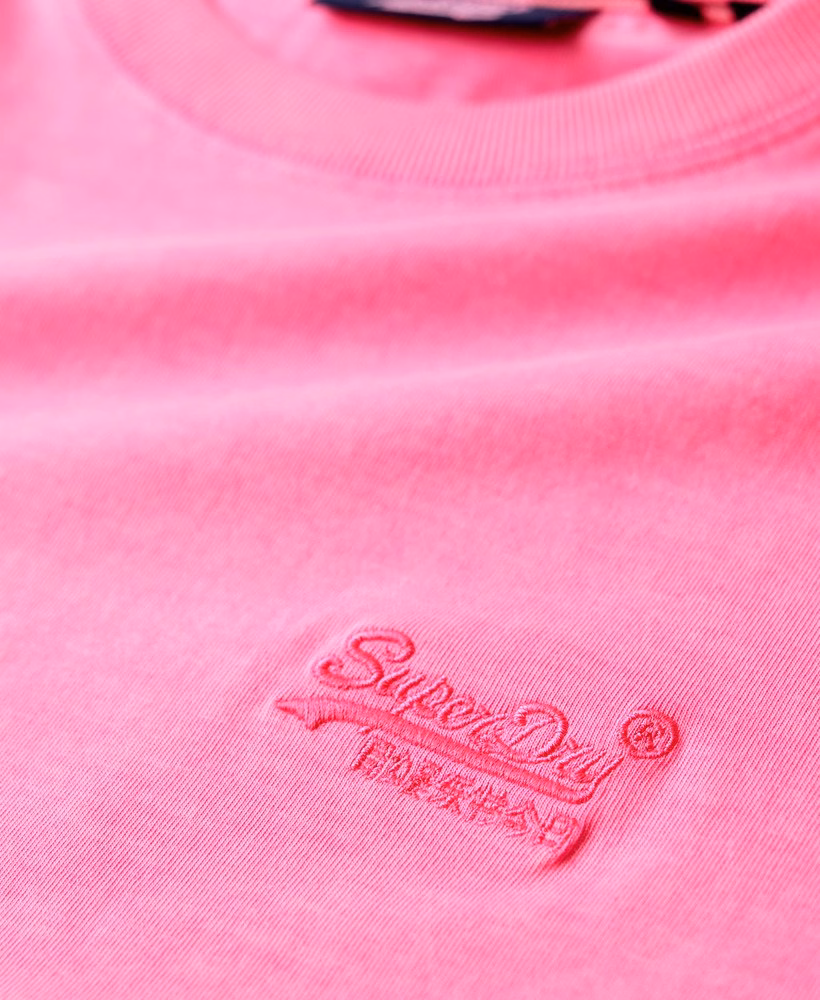 Essential Logo Geborduurd Neon T-shirt