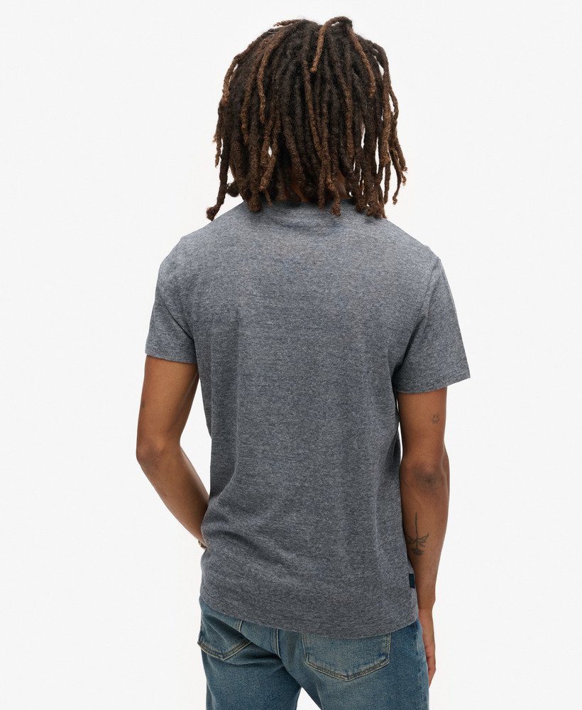t-shirt met essential-logo van biologisch katoen in eclipse navygrey marl feeder
