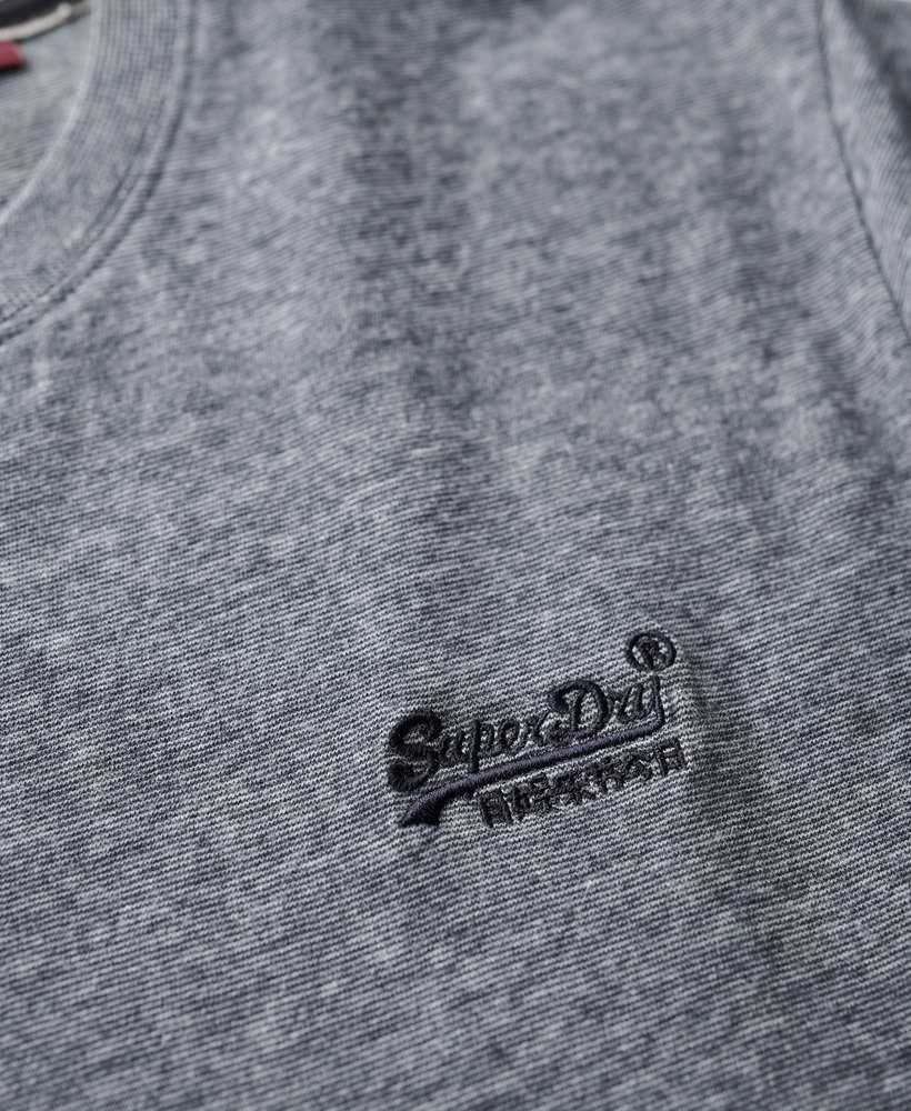 t-shirt met essential-logo van biologisch katoen in eclipse navygrey marl feeder